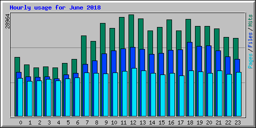 Hourly usage for June 2018